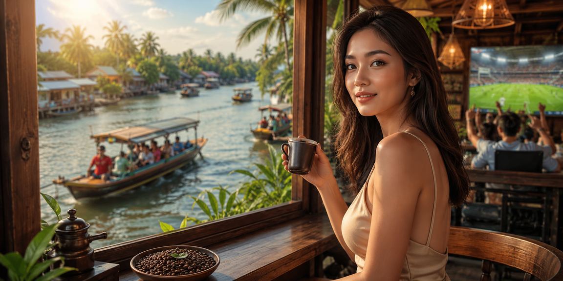 Người dùng vùng đồng bằng sông Cửu Long thưởng thức cà phê trong lúc xem kết quả cá cược